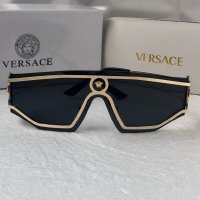 Versace 2023 дамски мъжки слънчеви очила маска черни кафяви прочрачни, снимка 8 - Слънчеви и диоптрични очила - 39842328