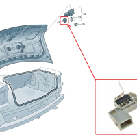 Микро ключ за брава на багажник Audi A6 C5, снимка 5 - Части - 44530812
