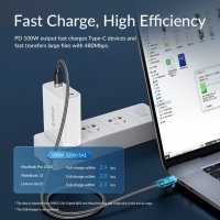  Orico кабел Cable USB C-to-C PD 100W Charging 1.0m Black - C2CZ-BK-10 - 24 месеца гаранция, снимка 8 - Кабели и адаптери - 41291885