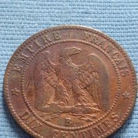 Рядка монета 10 сантима 1856г. Франция Наполеон трети за КОЛЕКЦИЯ 30217, снимка 2 - Нумизматика и бонистика - 42683254