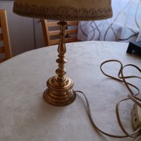 Стара медна нощна лампа , снимка 2 - Антикварни и старинни предмети - 40445858