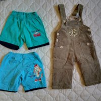 Къси панталонки НОВИ и ватиран гащеризон, снимка 1 - Панталони и долнища за бебе - 26254223