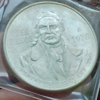 100 Песос 1978 г Мексико сребро

, снимка 1 - Нумизматика и бонистика - 41756962