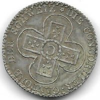 Монета Швейцария 5 Батцен 1826 г. Кантон Берн, снимка 2 - Нумизматика и бонистика - 40146453