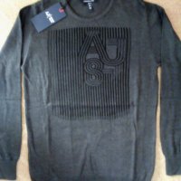 Armani Jeans мъжки пуловер сив размер S нов с етикет, снимка 4 - Пуловери - 38748905