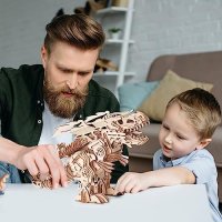 Нов 3D пъзел /Динозавър 366 дървени парчета/Подарък Деца Момче 14+, снимка 4 - Образователни игри - 41663841