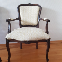Четири еднакви антикварни кресла в стил ЛУИ XV, снимка 8 - Антикварни и старинни предмети - 44811429