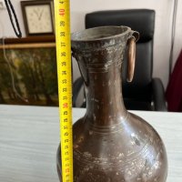 Автентична медна кана / ваза. №4479, снимка 7 - Антикварни и старинни предмети - 42012756