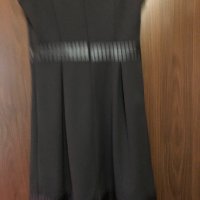 Черна рокля с кожени ленти , снимка 8 - Рокли - 39889594