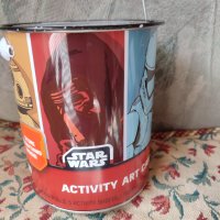 Star wars can тенекияна кутия нова неизползвана със стикери и креда, снимка 3 - Колекции - 42290751