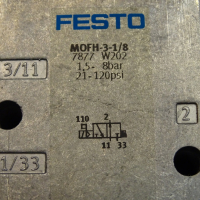 Пневматичен разпределител FESTO MOFH-3-1/8, FESTO MEH 3/2-1/8-P-B, снимка 3 - Резервни части за машини - 36170205