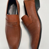 Мъжки кожени официални обувки - Светлокафяви - 44, снимка 1 - Официални обувки - 41586179