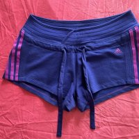 Adidas оригинални, къси, спортни панталони Адидас в лилав цвят, снимка 1 - Къси панталони и бермуди - 41346679