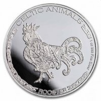 Сребро 1 oz Келтски животни- Петел 2022 Република ЧАД