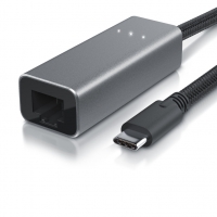 Primewire USB C мрежов адаптер 10/100/1000Mbit - USB C към RJ45 външна мрежова карта, снимка 1 - Мрежови адаптери - 36037506