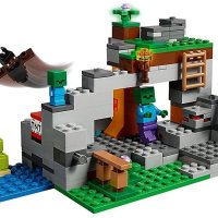 Употребявано Lego Minecraft - Пещерата на зомбитата (21141) без кутия и инструкции, снимка 6 - Конструктори - 41097788