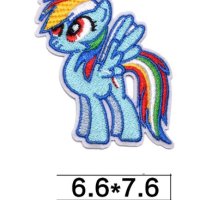 Малкото Пони My Little Pony Рейнбоу Даш емблема апликация за дреха дрехи самозалепваща се, снимка 1 - Други - 41716383