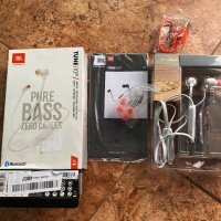 Аудио слушалки JBL T110, In-Ear, Микрофон, Бял, снимка 1 - Bluetooth слушалки - 40816031