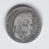 5 франка Луи Филип 1837 W , снимка 2 - Нумизматика и бонистика - 44803056