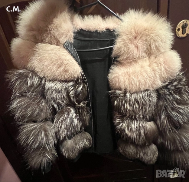 Палто от естествен косъм лисица, снимка 1