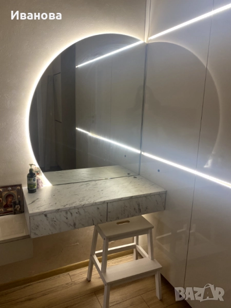 Стенен конзолен шкаф и конзолен шкаф за огледало, снимка 1