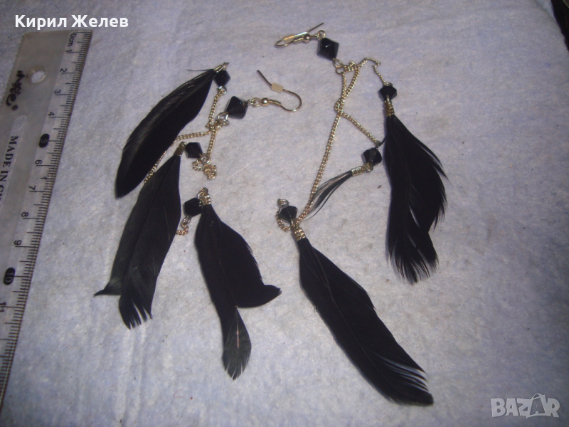 Ефирни вечерни арт модни обеци от ПЕРЦА - ХЕНД МЕЙД БИЖУ 24806, снимка 1