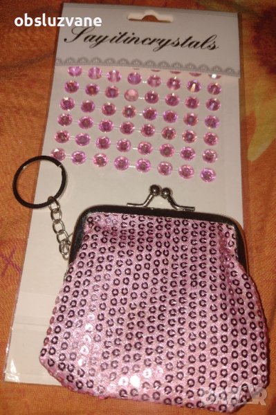 Портмоне-ключодържател + подарък Кристали, снимка 1