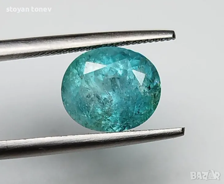 Пленяващ турмалин с цвят Параиба - 1.68кт. НОВ! Сертификат!, снимка 1