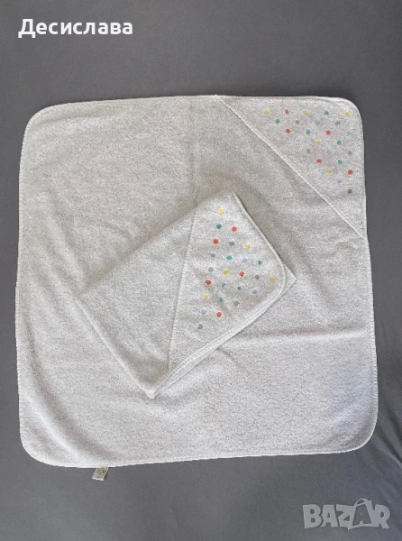 Бебешка хавлия с качулка 2 броя-15 лв, снимка 1