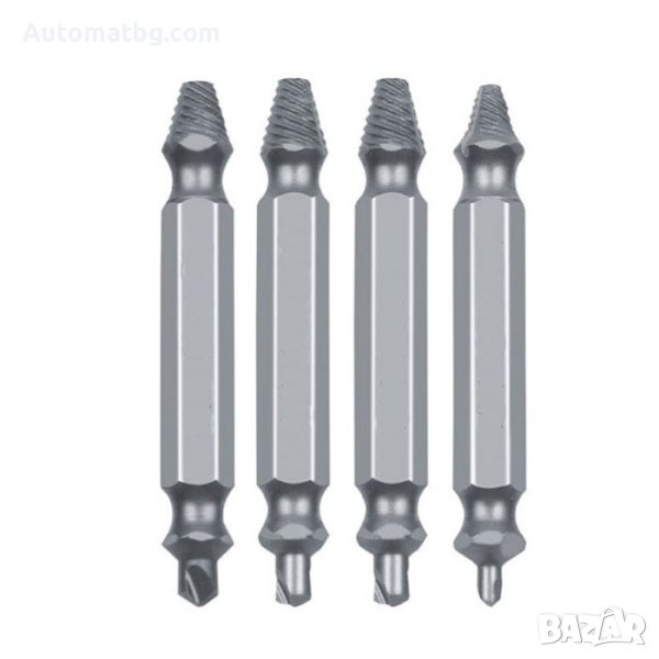 Комплект екстрактори Automat, За развиване на болт, 4бр, Сив, снимка 1