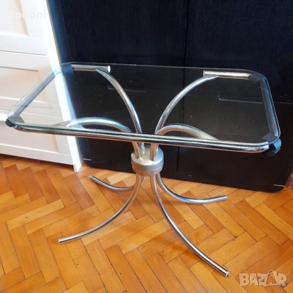 Маса никел/стъкло въртяща , снимка 1