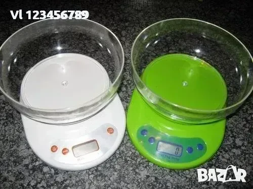 Дигитална кухненска везна с купа (тарелка) 5 kg, точност 1гр., снимка 1