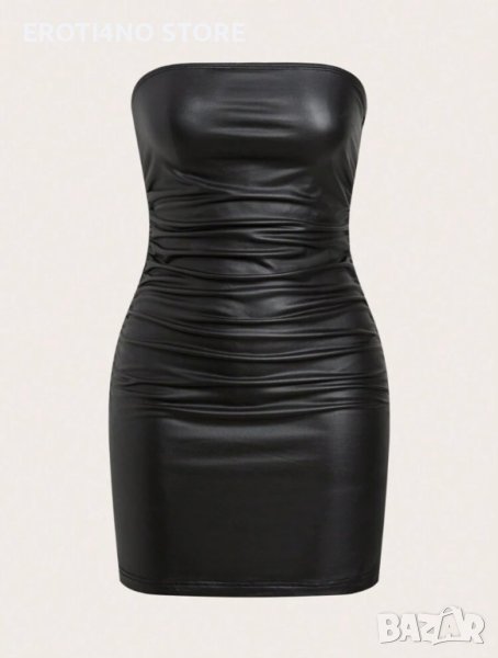 Кожена къса рокля пола, снимка 1