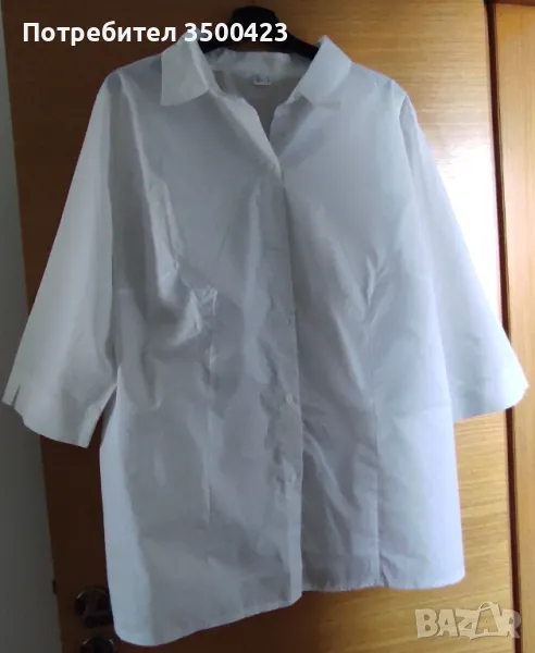 Бяла дамска риза, снимка 1