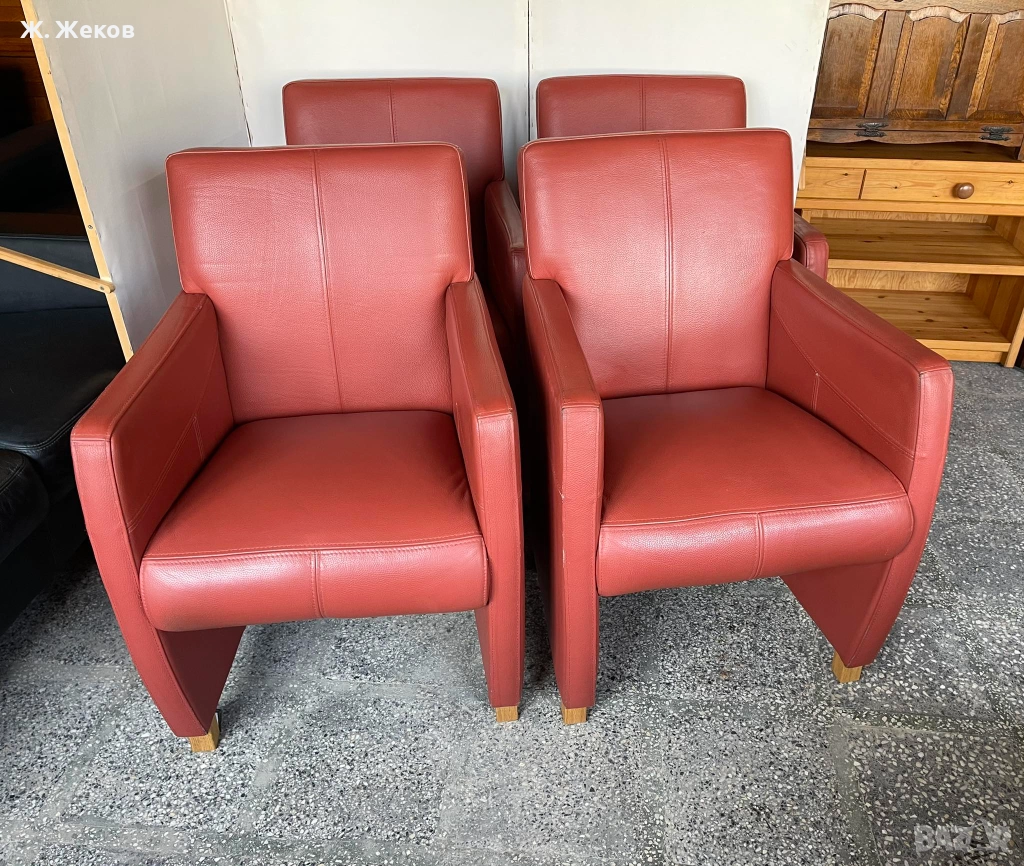 Четири кожени кресла, снимка 1