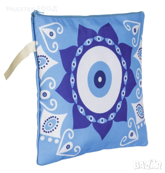 Плажен несесер за таолетни принадлежности, Син, 24.5x21см., снимка 1