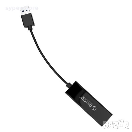 Преходник Адаптер от USB към Lan UTP RJ-45 Orico UTJ-U2 USB3.0 - LAN RJ-45 M/F, снимка 1