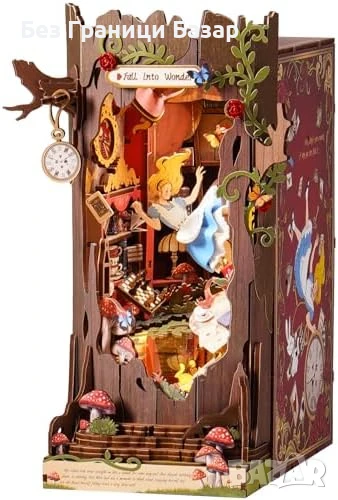 Нов 2D пъзел Сглобяем Модел Книжна Ниша Фентъзи Декор за Рафт украса, снимка 1