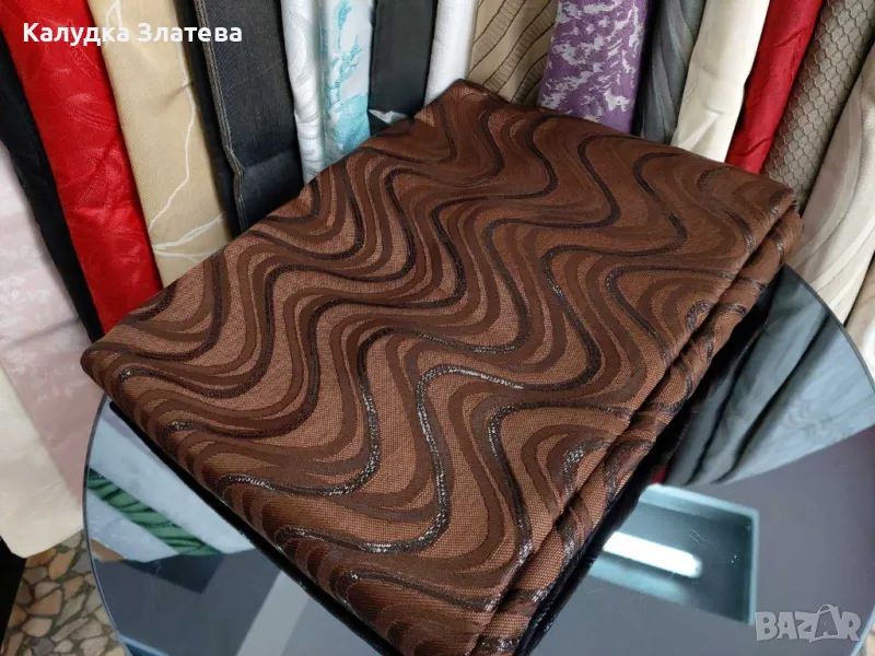 Плътни завеси к-т, готови ушити с кукички , снимка 1