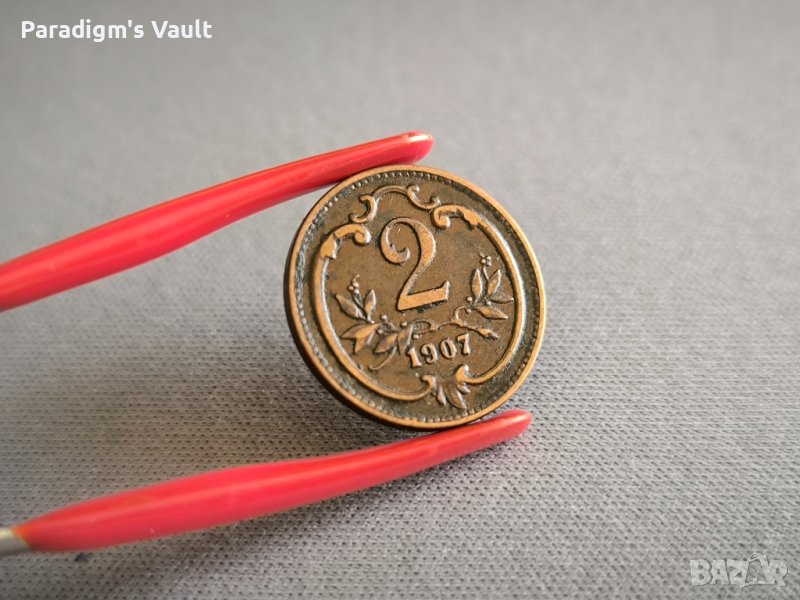 Монета - Австро-Унгария - 2 хелера | 1907г., снимка 1