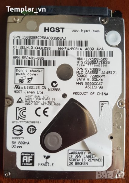 Hitachi Travelstar 500 GB 2.5 SATA HDD // Western Digital WD  BLACK  500 GB 2.5 SATA, снимка 1