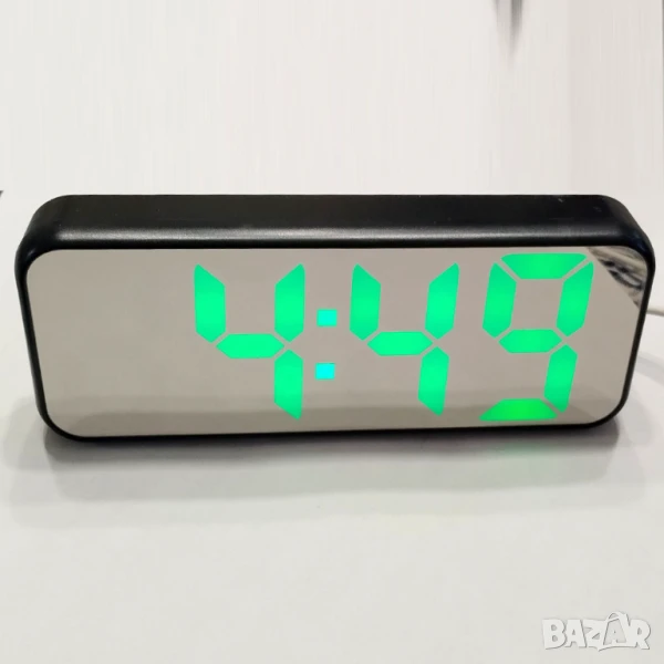Електронен Светещ Часовник Огледален захранване USB, снимка 1