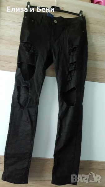 дънки прокъснат ефект- нови с етикет М, снимка 1