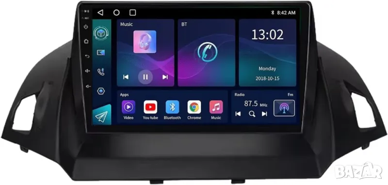 Мултимедия за Ford, Kuga, Escape, C-max, 2013-2017, Android, година, FORD, навигация, 2DIN, Андроид, снимка 1