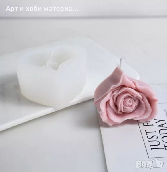 Силиконов молд роза-сърце, снимка 1