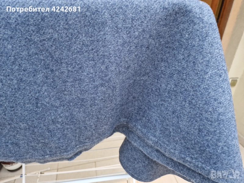 Вълнен плат син атрацит, производство преди 1989г., с подарък, снимка 1