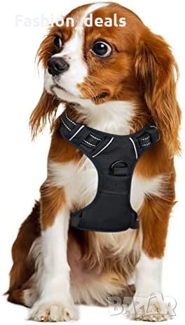 Нова Светлоотразителна Регулируема мека подплатена жилетка за кучета/2 клипса за каишка, снимка 1