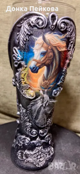 Ръчно декорирана халба за бира 330мл, снимка 1