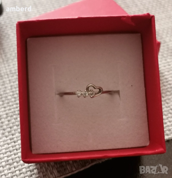 Елегантен и нежен сребърен пръстен модел R104, снимка 1