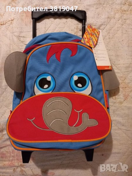 Нова раница за детска градина или училище с колелца слонче., снимка 1